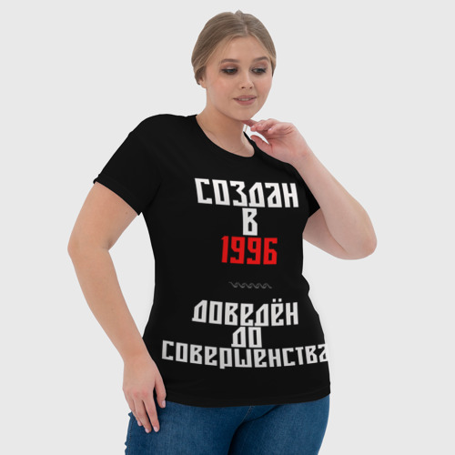 Женская футболка 3D Создан в 1996, цвет 3D печать - фото 6