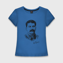 Женская футболка хлопок Slim Товарищ Сталин