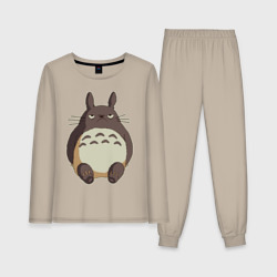 Женская пижама с лонгсливом хлопок Грустный Тоторо