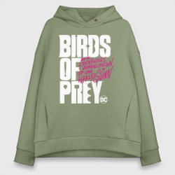 Женское худи Oversize хлопок Birds of Prey logo