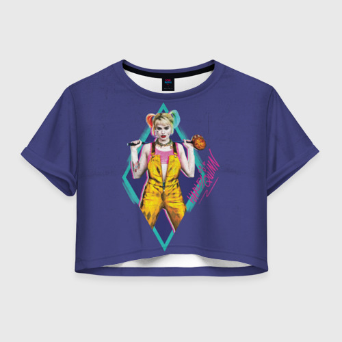 Женская футболка Crop-top 3D Harley Quinn Фото 01 Женская футболка Crop-top 3D Harley Quinn Фото 01