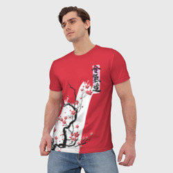Мужская футболка 3D Сакура Айкидо - фото 2