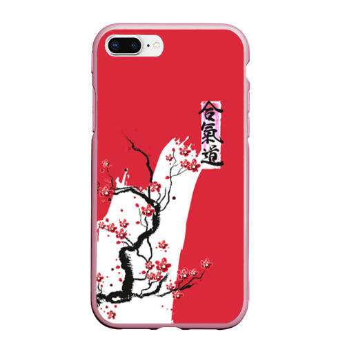 Чехол для iPhone 7Plus/8 Plus матовый Сакура Айкидо, цвет розовый