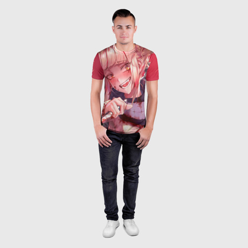 Мужская футболка 3D Slim с принтом Тога Химико, вид сбоку #3