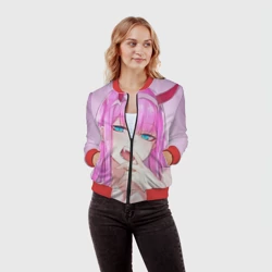 Женский бомбер 3D Ахегао Зеро ту - фото 2