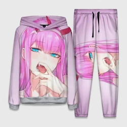 Женский костюм с толстовкой 3D Ахегао Зеро ту