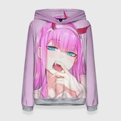 Женская толстовка 3D Ахегао Зеро ту