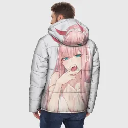 Мужская зимняя куртка 3D Ahegao Zero Two - фото 4