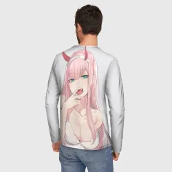 Мужской лонгслив 3D Ahegao Zero Two - фото 4