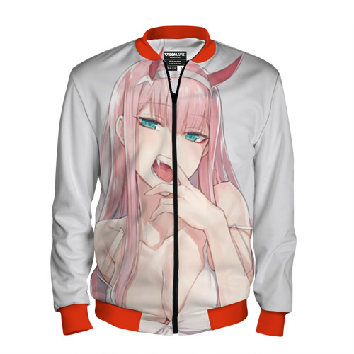 Мужской бомбер 3D Ahegao Zero Two, цвет красный