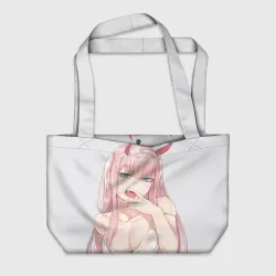 Пляжная сумка 3D Ahegao Zero Two