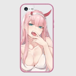 Чехол для iPhone 5/5S матовый Ahegao Zero Two