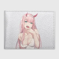 Обложка для студенческого билета Ahegao Zero Two