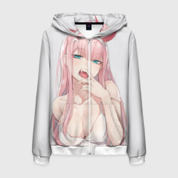 Мужская толстовка 3D на молнии Ahegao Zero Two