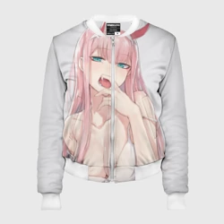 Женский бомбер 3D Ahegao Zero Two