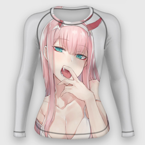 Женский рашгард 3D Ahegao Zero Two, цвет 3D печать