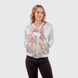 Женский бомбер 3D Ahegao Zero Two - фото 2