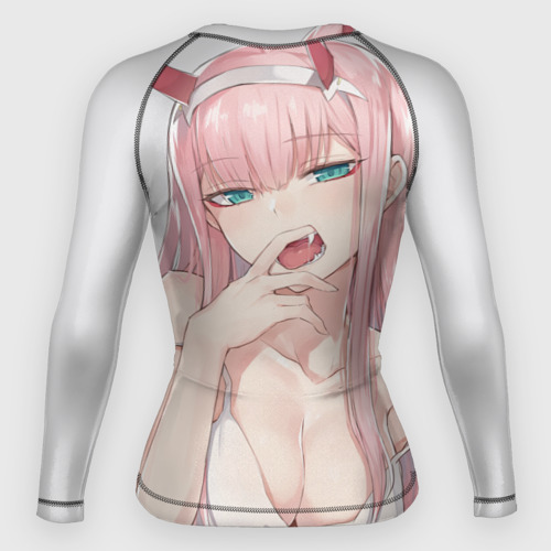 Женский рашгард 3D Ahegao Zero Two, цвет 3D печать - фото 2