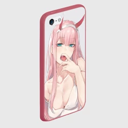 Чехол для iPhone 5/5S матовый Ahegao Zero Two - фото 2