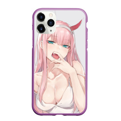 Чехол для iPhone 11 Pro Max матовый Ahegao Zero Two