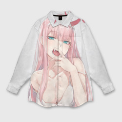 Мужская рубашка oversize 3D Ahegao Zero Two