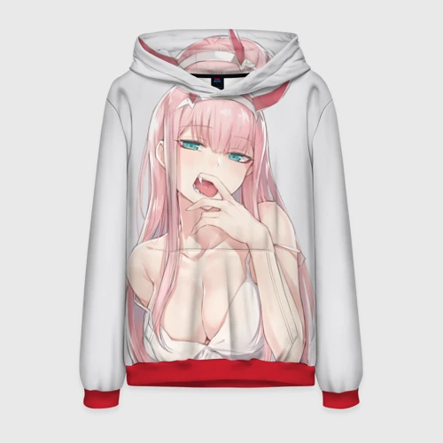Мужская толстовка 3D Ahegao Zero Two