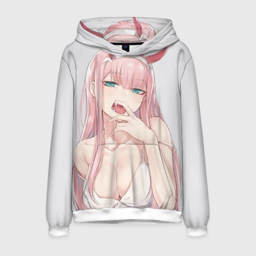 Мужская толстовка 3D Ahegao Zero Two