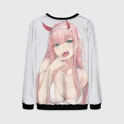 Мужской свитшот 3D Ahegao Zero Two - фото 2