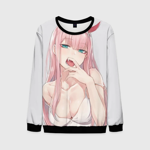 Мужской свитшот 3D Ahegao Zero Two