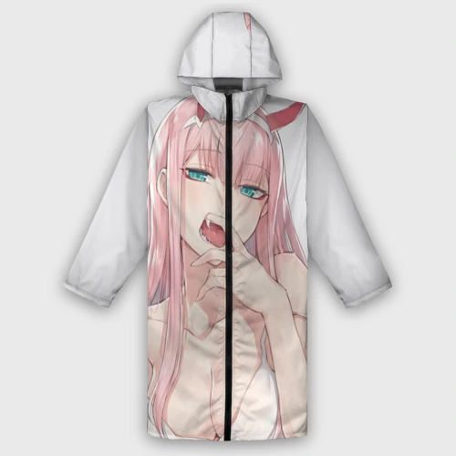 Дождевик унисекс 3D Ahegao Zero Two