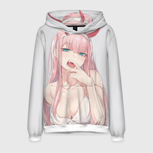 Мужская толстовка 3D Ahegao Zero Two, цвет белый