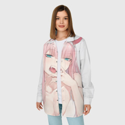 Женская рубашка oversize 3D Ahegao Zero Two - фото 2