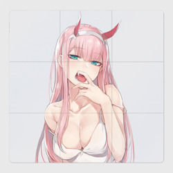 Магнитный плакат 3Х3 Ahegao Zero Two