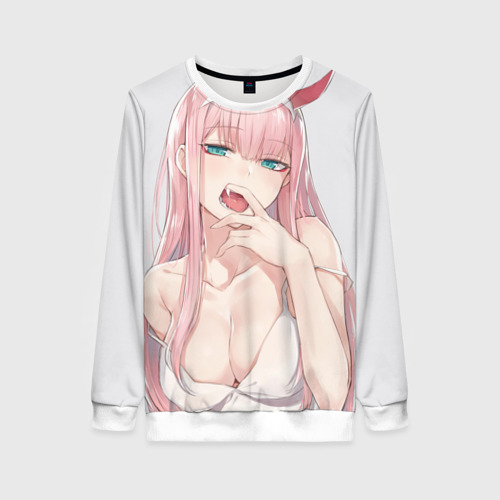 Женский свитшот 3D Ahegao Zero Two, цвет 3D печать