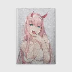 Обложка для автодокументов Ahegao Zero Two