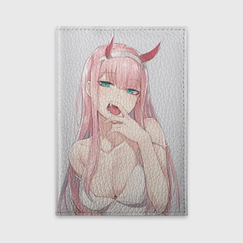 Обложка для автодокументов Ahegao Zero Two