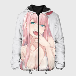 Мужская куртка 3D Ahegao Zero Two