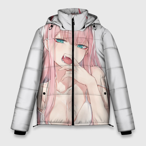 Мужская зимняя куртка 3D Ahegao Zero Two, цвет черный