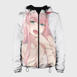 Женская куртка 3D Ahegao Zero Two