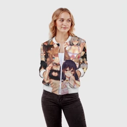 Женский бомбер 3D Эччи гарем - фото 2