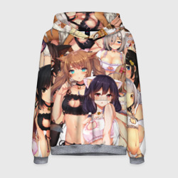 Мужская толстовка 3D Эччи гарем