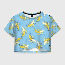 Женская футболка Crop-top 3D Banana art