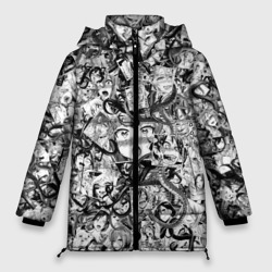 Женская зимняя куртка Oversize Ахегао с щупальцами