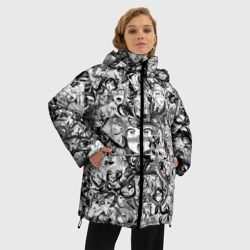 Женская зимняя куртка Oversize Ахегао с щупальцами - фото 2