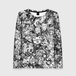 Женский лонгслив 3D Ахегао с щупальцами