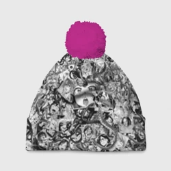 Шапка 3D c помпоном Ахегао с щупальцами