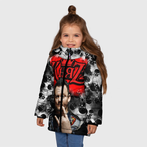 Зимняя куртка для девочек 3D с принтом Князь, фото на моделе #1
