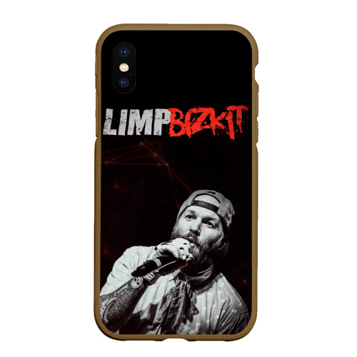 Чехол для iPhone XS Max матовый Limp Bizkit, цвет коричневый