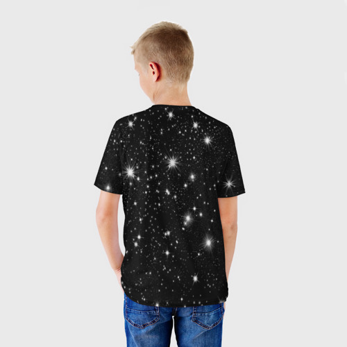 Детская футболка 3D Юрий Гагарин звездное небо, цвет 3D печать - фото 4
