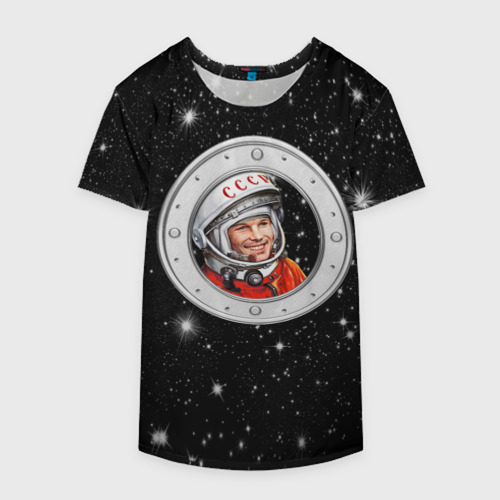 Накидка на куртку 3D Юрий Гагарин звездное небо, цвет 3D печать - фото 4